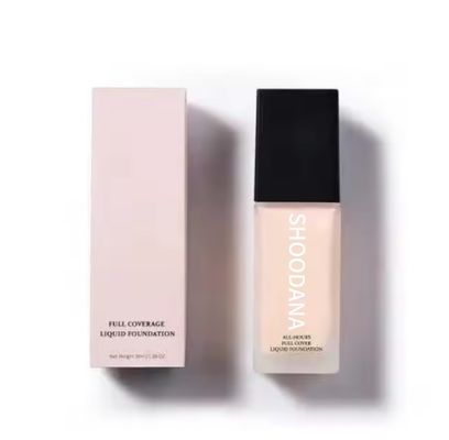 12 Hours Long Lasting Foundation Natural Skin Flawless Foundation Full Coverage Waterproof Dark Foundation No Logo