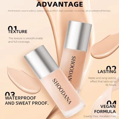 Whitening Waterproof Liquid Foundation OEM With Matte Finish Natural Lasting