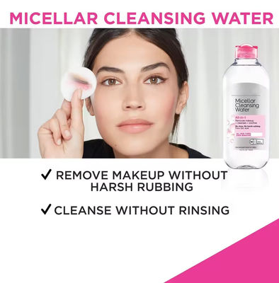 Natural Water Based Makeup Remover Micellar Water All In One For Oily Skin