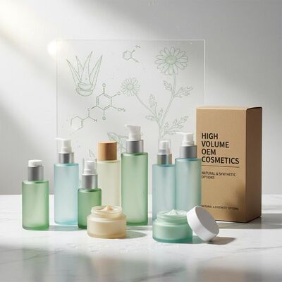 Kapasitas Produksi Volume Tinggi OEM Kosmetik Menyediakan Produk Menenangkan Menggunakan Pilihan Bahan Alami dan Sintetis